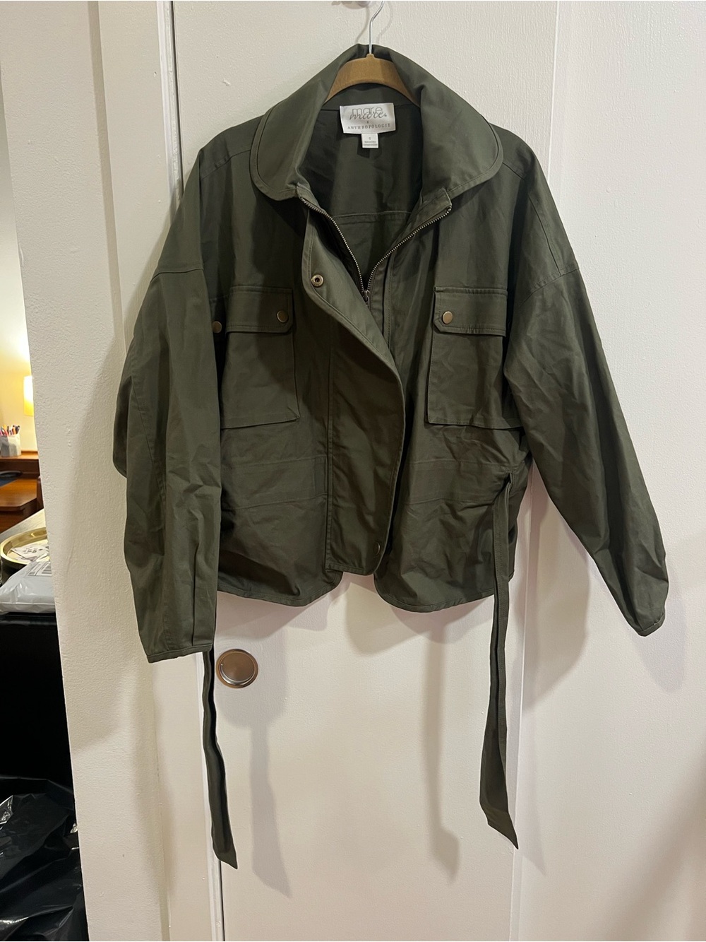 Anthropologie Women's Olive Green Utility Jacket